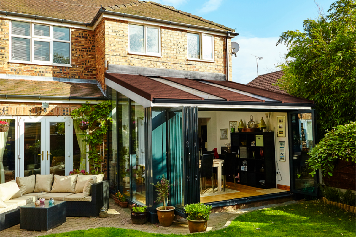 Small Lean To Conservatory With Tiled Roof